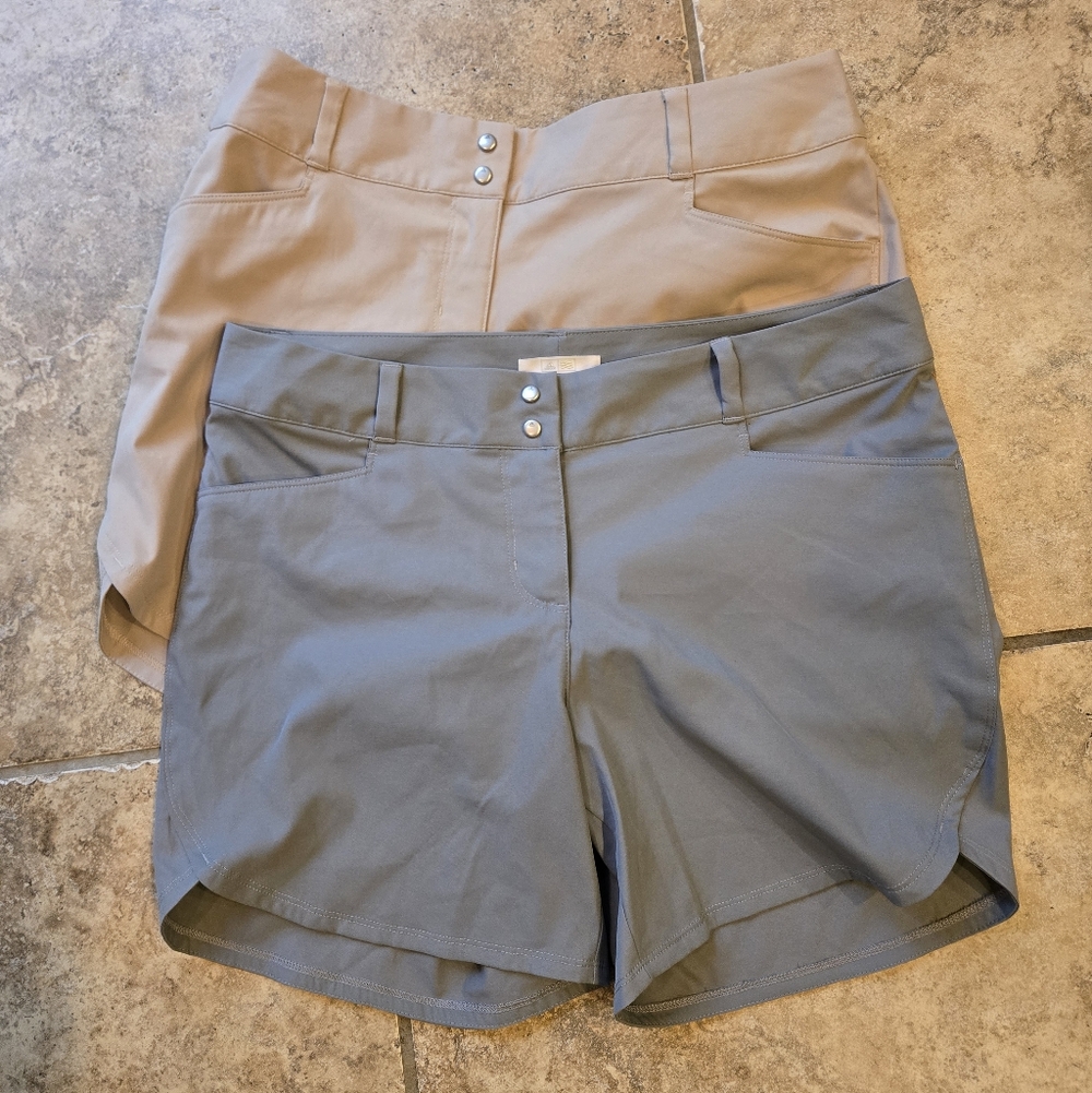 Adidas Women Tan & Gray Shorts Size 8 NWT